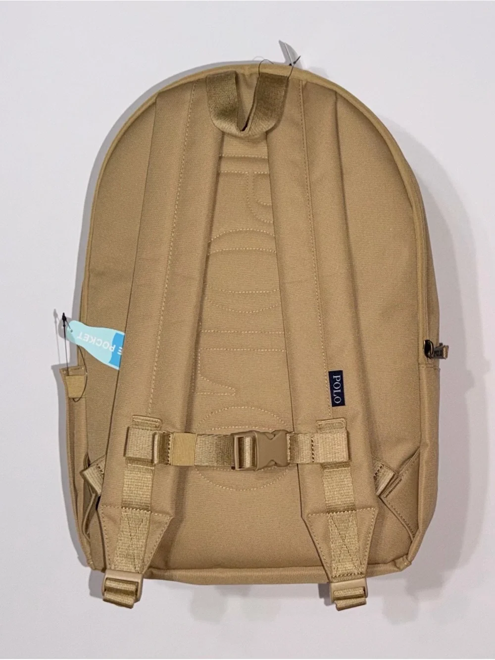 Polo by Ralph Lauren Embroidered Pony Vintage Khaki Canvas Backpack-New